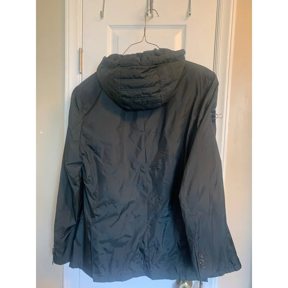 Banana Republic Mens Green Blazer/Field Jacket W/Hood Vest